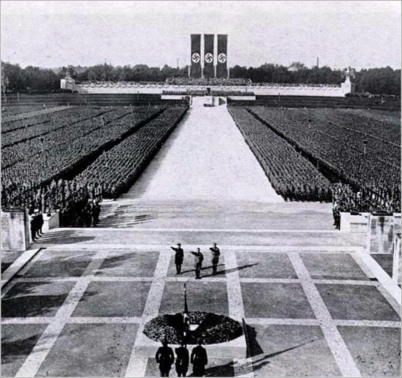 Nazi Party Day, Nuremberg, 1934 Hitler is center foreground